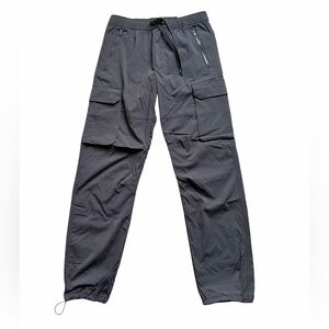 H&M Nylon Cargo Pants Mens Small 30x30 Gray Lightweight Techwear Utility NWT